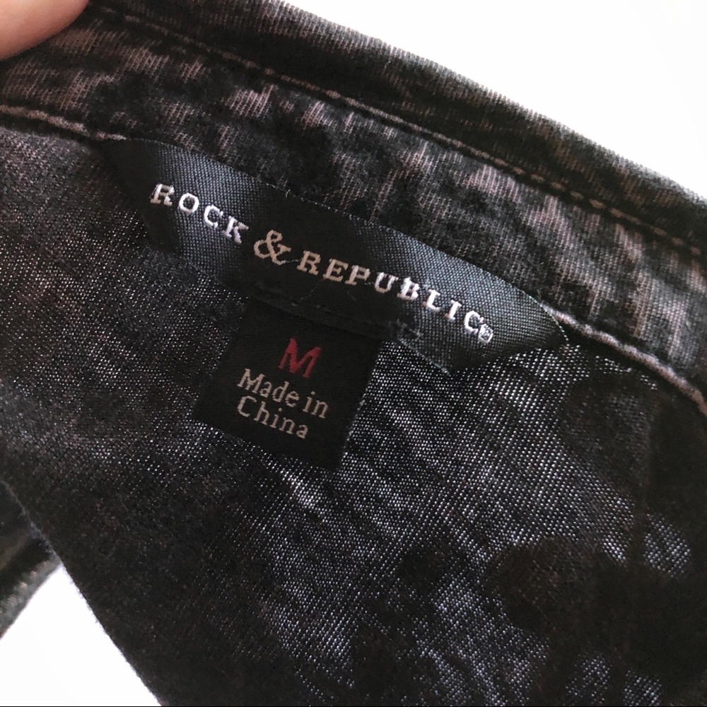 Acid Wash Button Up - Picture 3 of 4